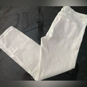 PAIGE Skyline Ankle Peg White Jean 32